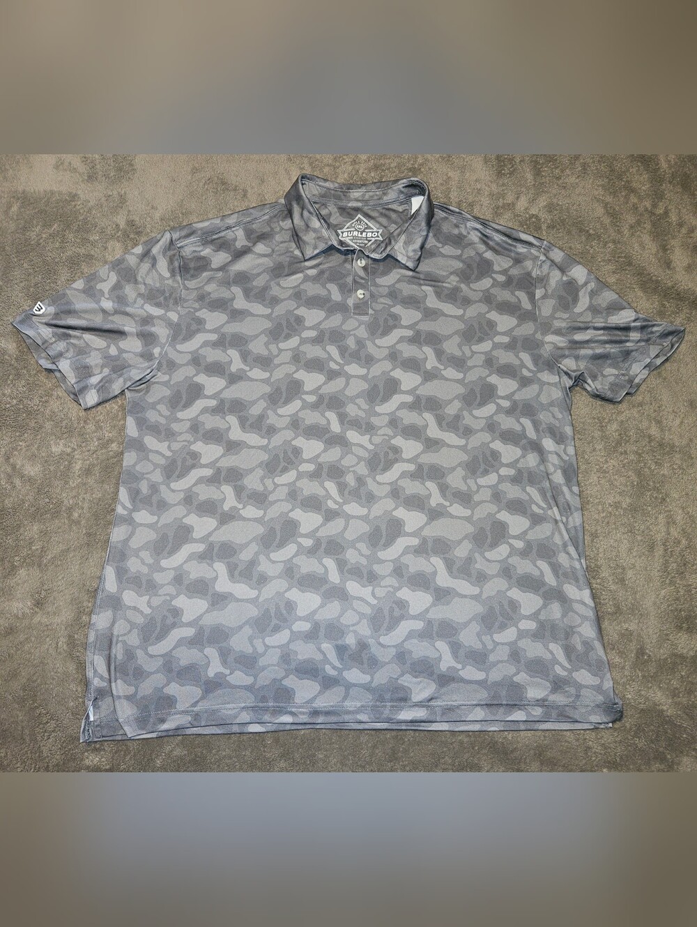 Burlebo - Men's Performance Polo - Stone Camo